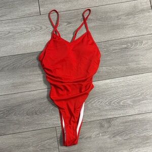 NWT Swimall Once Piece Ribbed Bathing Suit